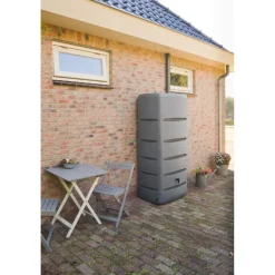 Nature Regenton - Muurzuil - 720L - Antraciet PE Inclusief kraan - 79x59x180cm