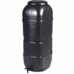 Nature Regenton - Slimline - 100L - Zwart PE Muurmodel Inclusief Kraan - 32x36x96cm