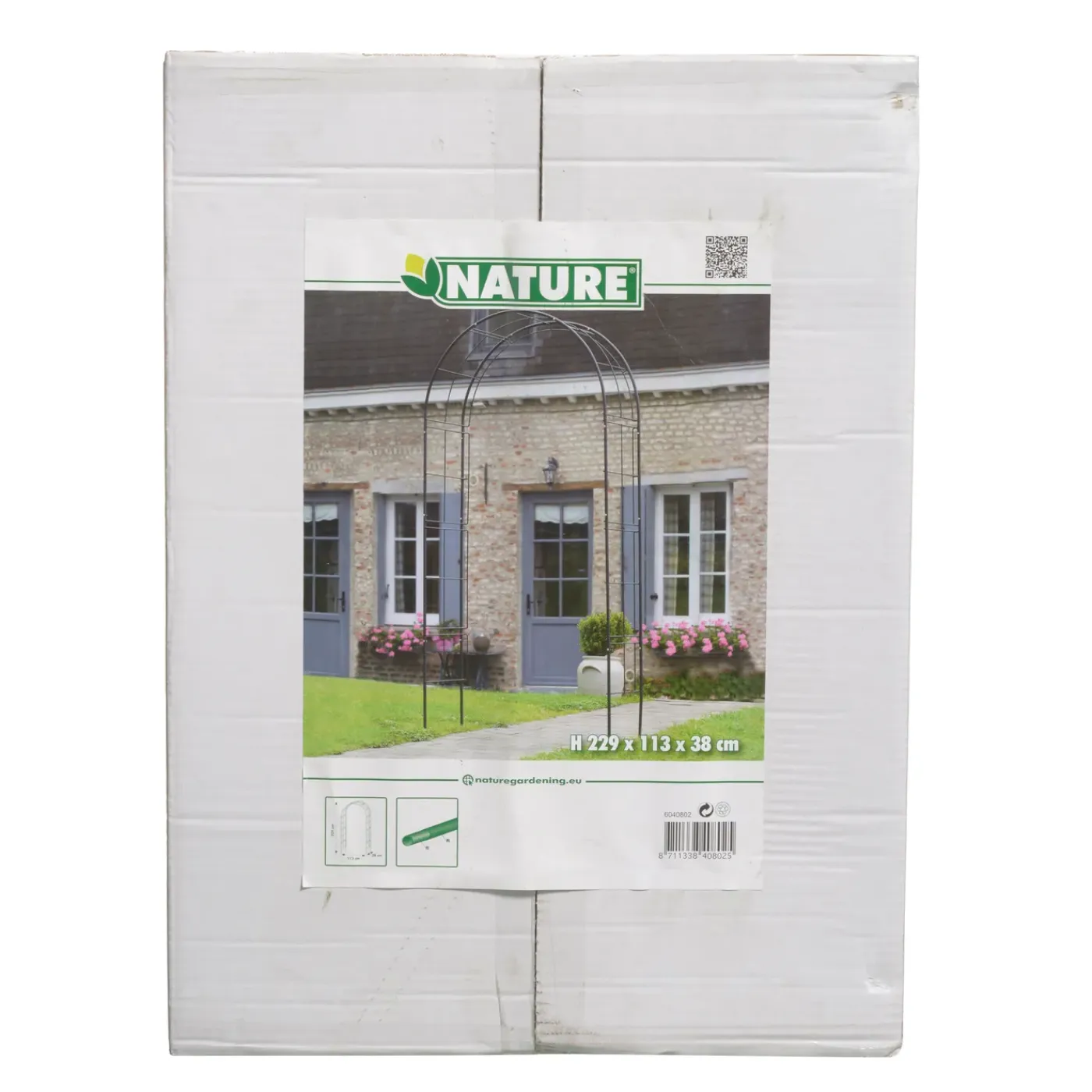 Nature rozenboog zwart 113x38x229cm