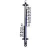 Nature thermometer kunststof zwart 6x1x25cm