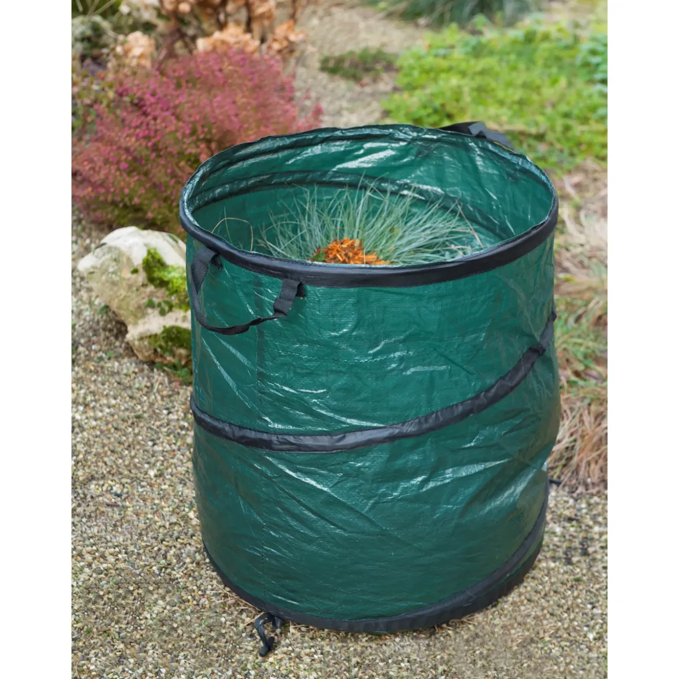 Nature Tuinafvalzak Spiraal Pop-Up - PE - Groen - 50x48cm - 90L