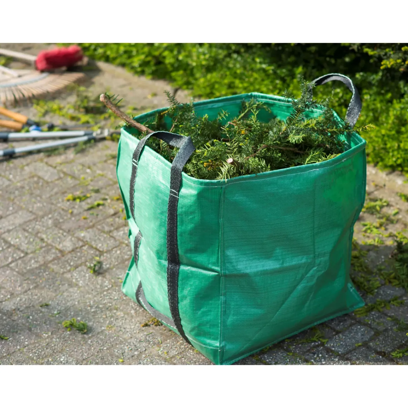 Nature Tuinafvalzak Vierkant - PP - Groen - 60x60x70cm