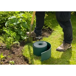 Nature tuinborder PE groen 3mm - 10x0,15m