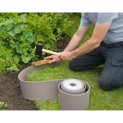 Nature tuinborder PE taupe 3mm - H15cmx10m