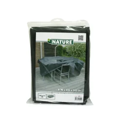 Nature tuinmeubelhoes voor rechthoekige tafels PE 100 g/m² antraciet 225x143x90cm