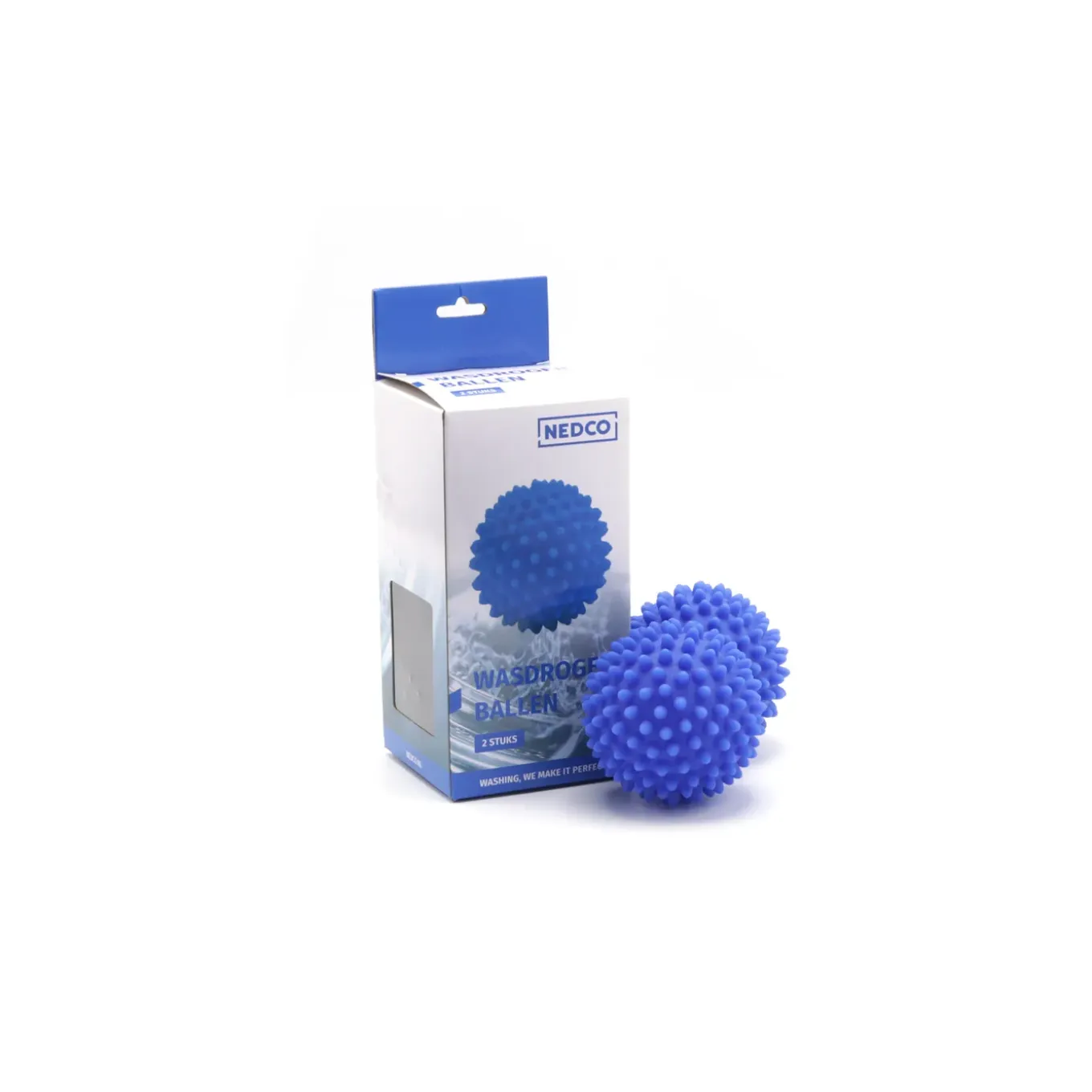 Nedco - Wasdrogerballen Blauw Per 2 Stuks Verpakt