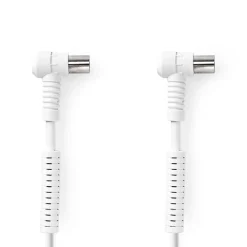 Nedis coaxkabel Fresh Green Box IEC (Coax) mannelijk - IEC (Coax) vrouwelijk 10m wit