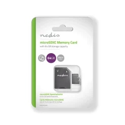 Nedis geheugenkaart Fresh Green microSDXC - 64 GB zwart
