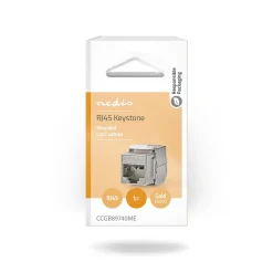 Nedis module Keystone Fresh Green Box CAT7 - RJ45 vrouwelijk grijs