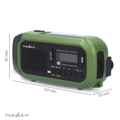 Nedis - Noodradio - Rddbcr2000gn - Zwart