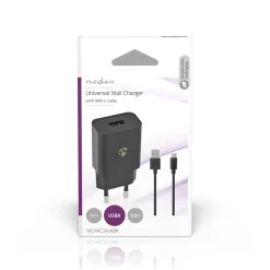 Nedis Oplader - USB-A naar USB-C - 1m - Zwart