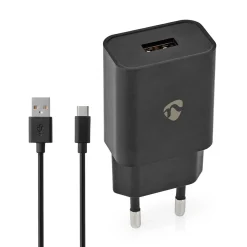 Nedis Oplader - USB-A naar USB-C - 1m - Zwart