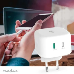Nedis Oplader - USB-C PD - 45W - Wit