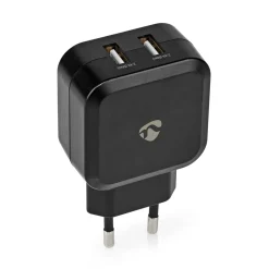 Nedis Oplader - 2x USB-A Uitgang - 24W - Zwart