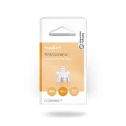 Nedis RJ45-connector Fresh Green Box mannelijk - Stevig UTP CAT6 transparant