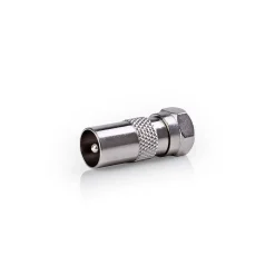 Nedis satelliet- en antenne-adapter Fresh Green Box F mannelijk - IEC (coax) mannelijk zilver