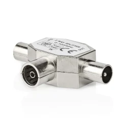 Nedis satelliet- en antenne-adapter Fresh Green Box 2x coax mannelijk - IEC (coax) vrouwelijk zilver