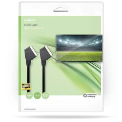 Nedis SCART-Kabel - SCART mannelijk naar SCART mannelijk - 2m - Zwart