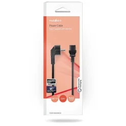 Nedis stroomkabel Fresh Green Box stekker met randaarde mannelijk - IEC-320-C13 2m zwart