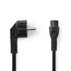 Nedis stroomkabel Fresh Green Box stekker met randaarde mannelijk - IEC-320-C5 2m zwart