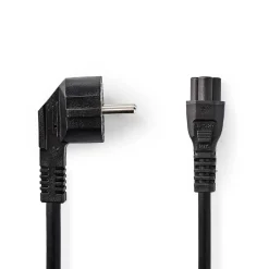 Nedis stroomkabel Fresh Green Box stekker met randaarde mannelijk - IEC-320-C5 2m zwart