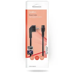 Nedis stroomkabel Fresh Green Box stekker met randaarde mannelijk - IEC-320-C5 2m zwart
