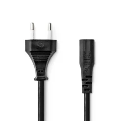 Nedis stroomkabel Fresh Green Box Euro mannelijk - IEC-320-C1 2m zwart