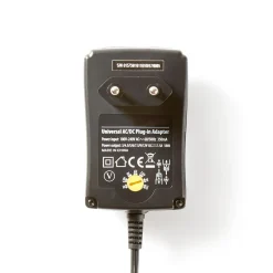 Nedis Universele AC-Stroomadapter - meerdere DC-connectorformaten - 1,8m - Zwart