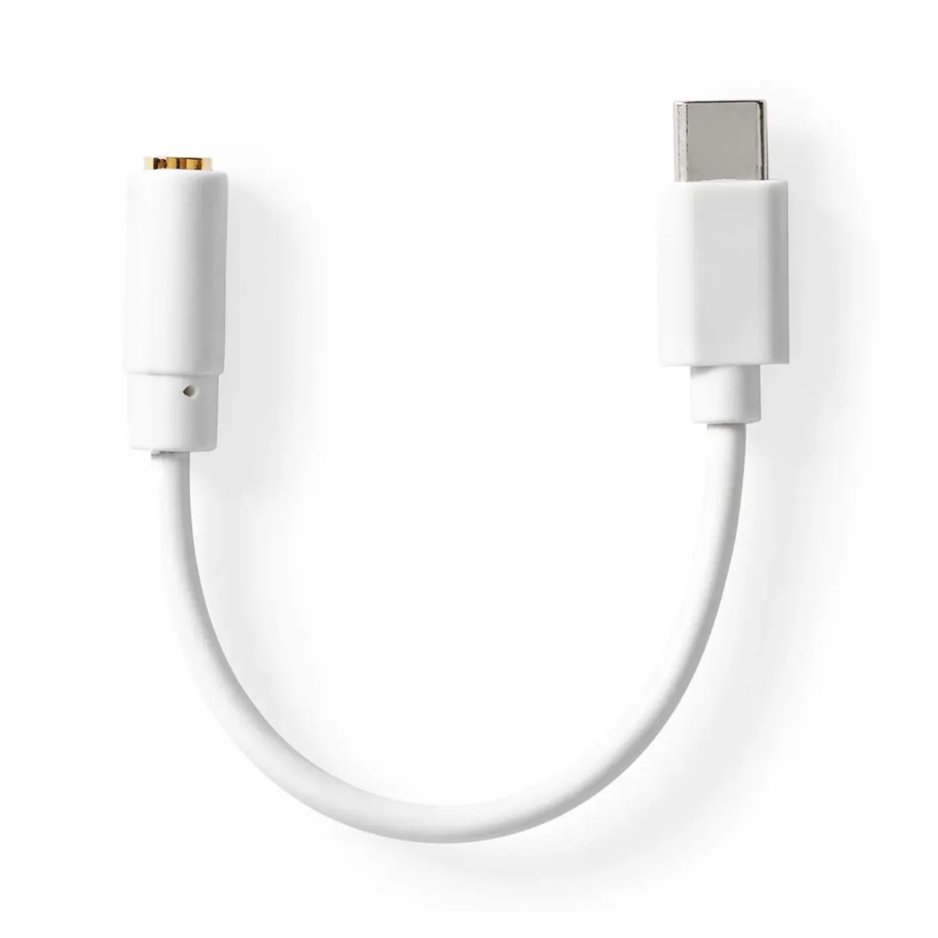 Nedis USB-C Adapter - USB-C mannelijk naar 3,5mm Vrouwelijk - 10cm - Wit