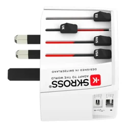 Nedis Wereldadapter - 4-in-1 Stekkersysteem, USB-A & USB-C - Wit