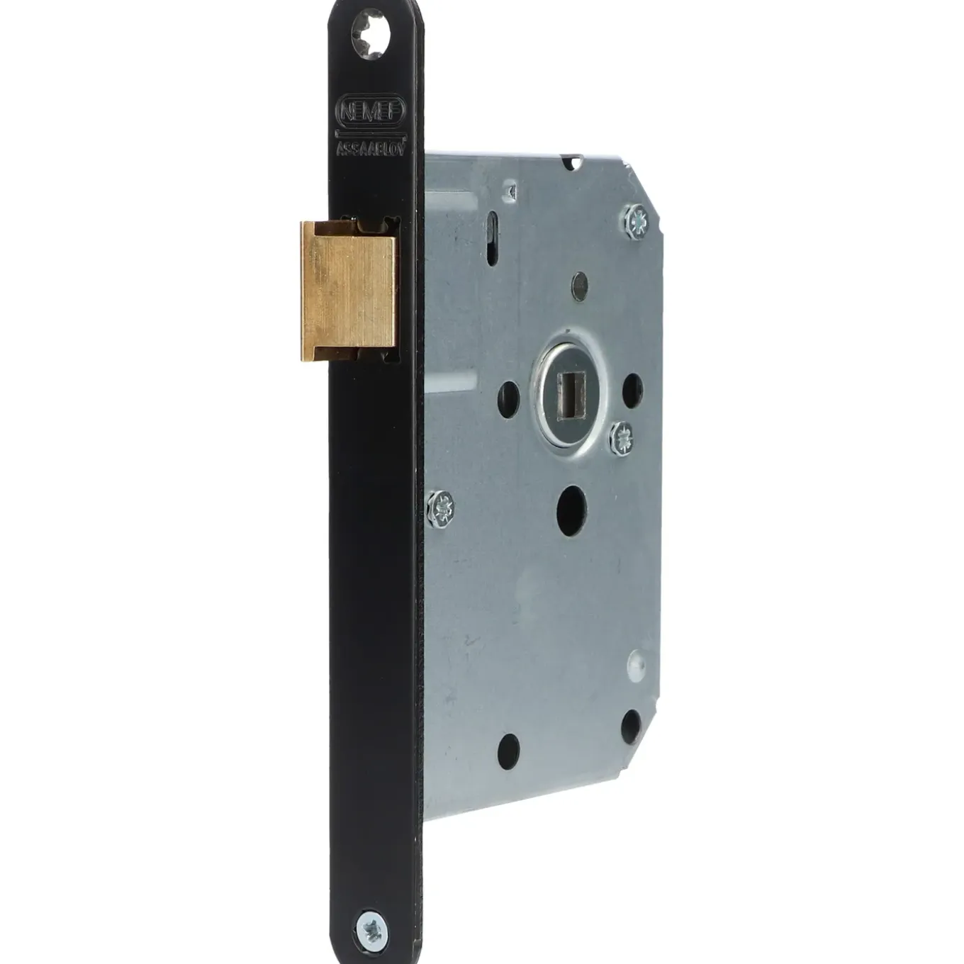 Nemef Cilinderslot Insteekslot Slot Voor Binnendeur 1269/3 - Zwart - 55mm