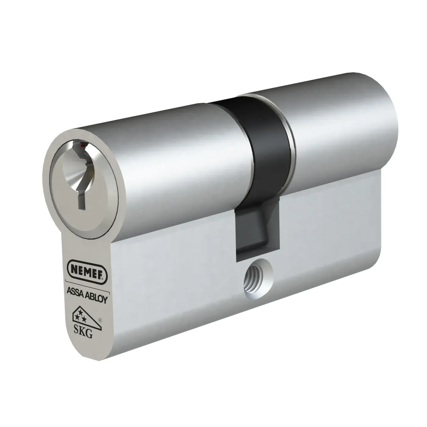 Nemef Veiligheidscilinder 132/9P 60 mm SKG*** - met Boorbeveiliging - met Gevarenfunctie - 3 Sleutels