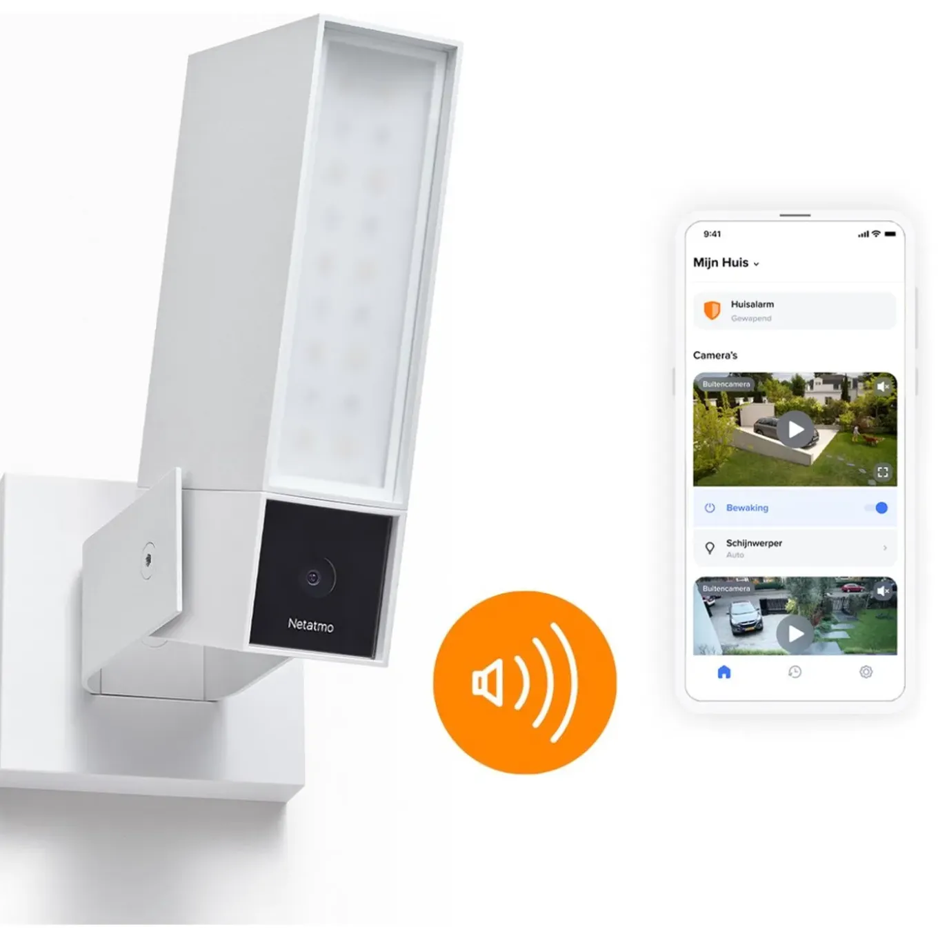 Netatmo Slimme Buitencamera Met Sirene (wit)