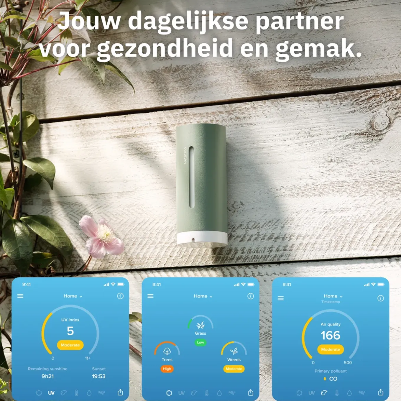 Netatmo Weerstation Original + Binnenmodule 2e Generatie + Regenmeter - Munt