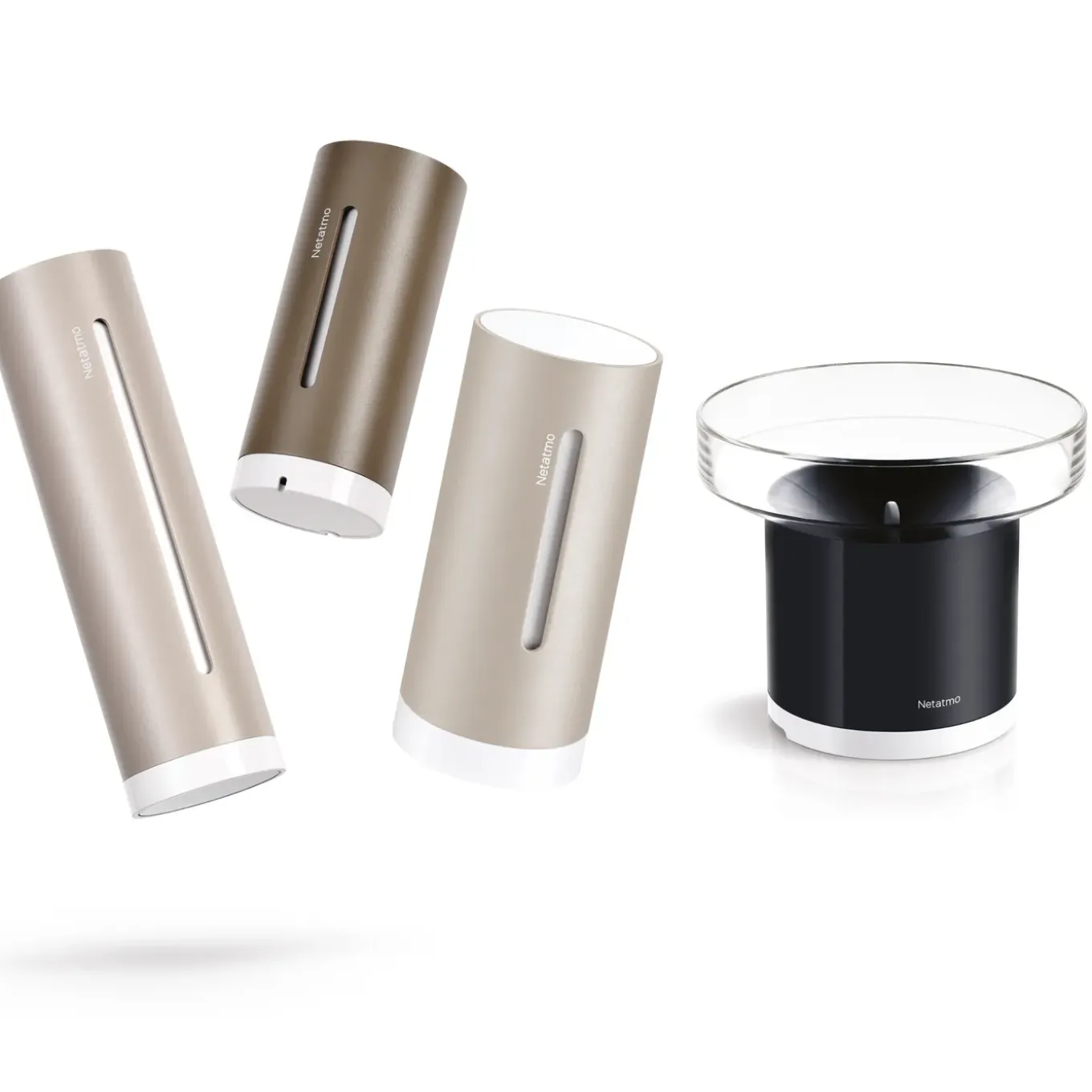 Netatmo Weerstation Original + Binnenmodule 2e Generatie + Regenmeter - Zand