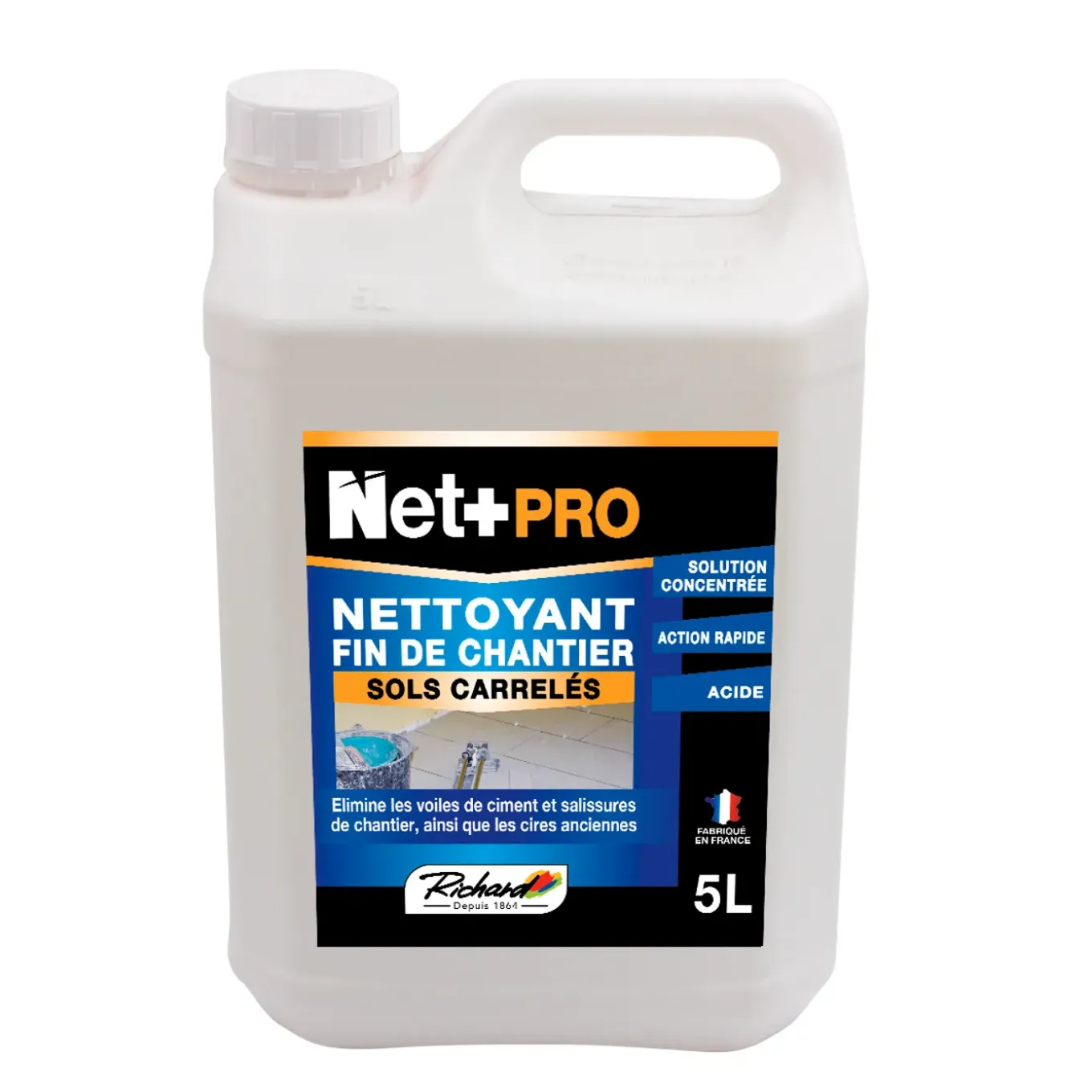 Net+ Pro Eind Schoonmaakmiddel, Einde Van De Werken - Richard - 5 L