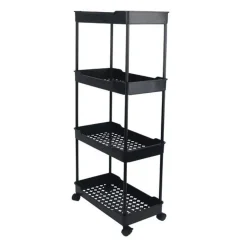 Nexxt Multifunctionele Trolley 4-laags Zwart 40 X 15 X - 88cm