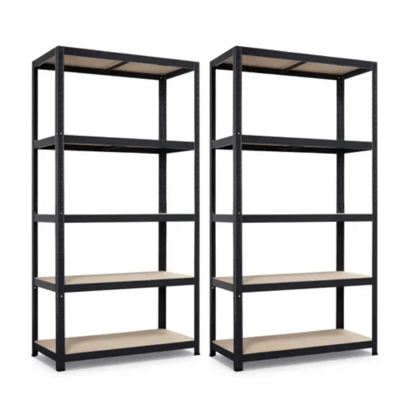 Nordevik Stellingkast - 2 Stuks - 180x90x40cm - Opbergrek - Zwart