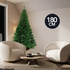 Nordlandia Kunstkerstboom - 180 Cm - Realistische Kunststof Kerstboom - Metalen Standaard