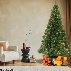 Nordlandia Kunstkerstboom Met Led Verlichting - 180 Cm - Realistische Kunststof Kerstboom