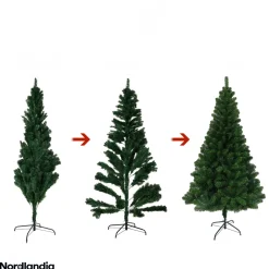 Nordlandia Kunstkerstboom Met Led Verlichting - 180 Cm - Realistische Kunststof Kerstboom