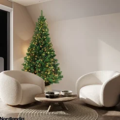 Nordlandia Kunstkerstboom Met Led Verlichting - 180 Cm - Realistische Kunststof Kerstboom