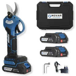 NovarGarden - Accu Snoeischaar NG2 - Blauw - Incl. Koffer & 2 Accu's