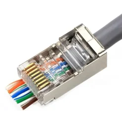 Nowlinq - Cat6 RJ45 Stekkers met doorsteek - 10 stuks - metaal afgeschermd