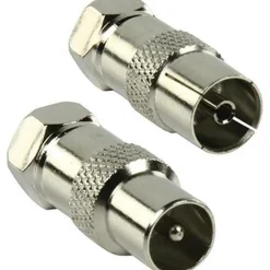 Nowlinq COAX naar F adapters. Set van 2 (mannelijk en vrouwelijk)