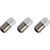 OE Lightning Signaallamp Ba15d - 3w 30v 2500k - T16 - 16x35mm - 100 Mah - Dimbaar - 3 Stuks