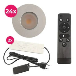 Olucia - Dico - Inbouw Veranda Lamp - Chroom - 24l