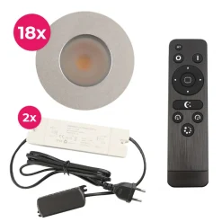 Olucia - Dico - Inbouw Veranda Lamp - Chroom - 18l