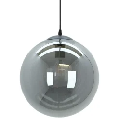 Olucia - Dolf - Hanglamp - Zwart / Grijs - 5l