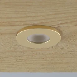 Olucia - 4 Messing Veranda Inbouwspots Dico, Ip65, Incl. Aansluitset En Afstandbediening